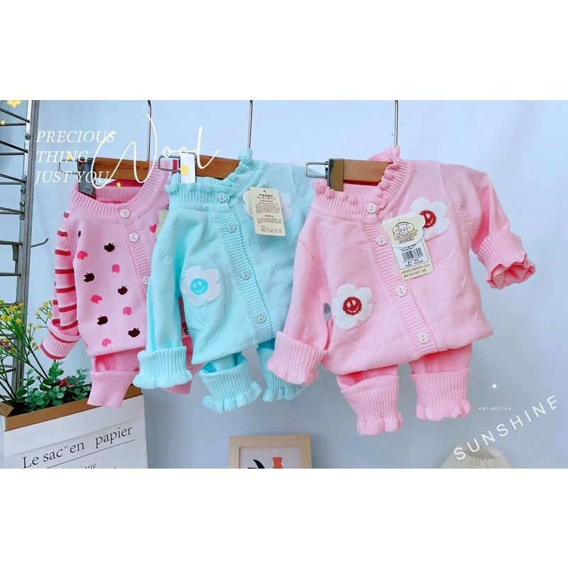 Bộ len Quảng Châu 1 lớp cho bé trai bé gái 0-3 tuổi (New-Bảng 3)