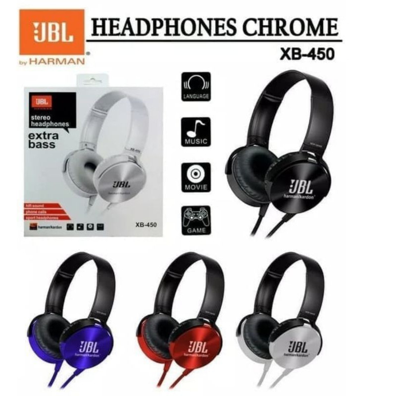 Tai Nghe Nhét Tai Jbl Extra Bass Mdr Xb450 Clear