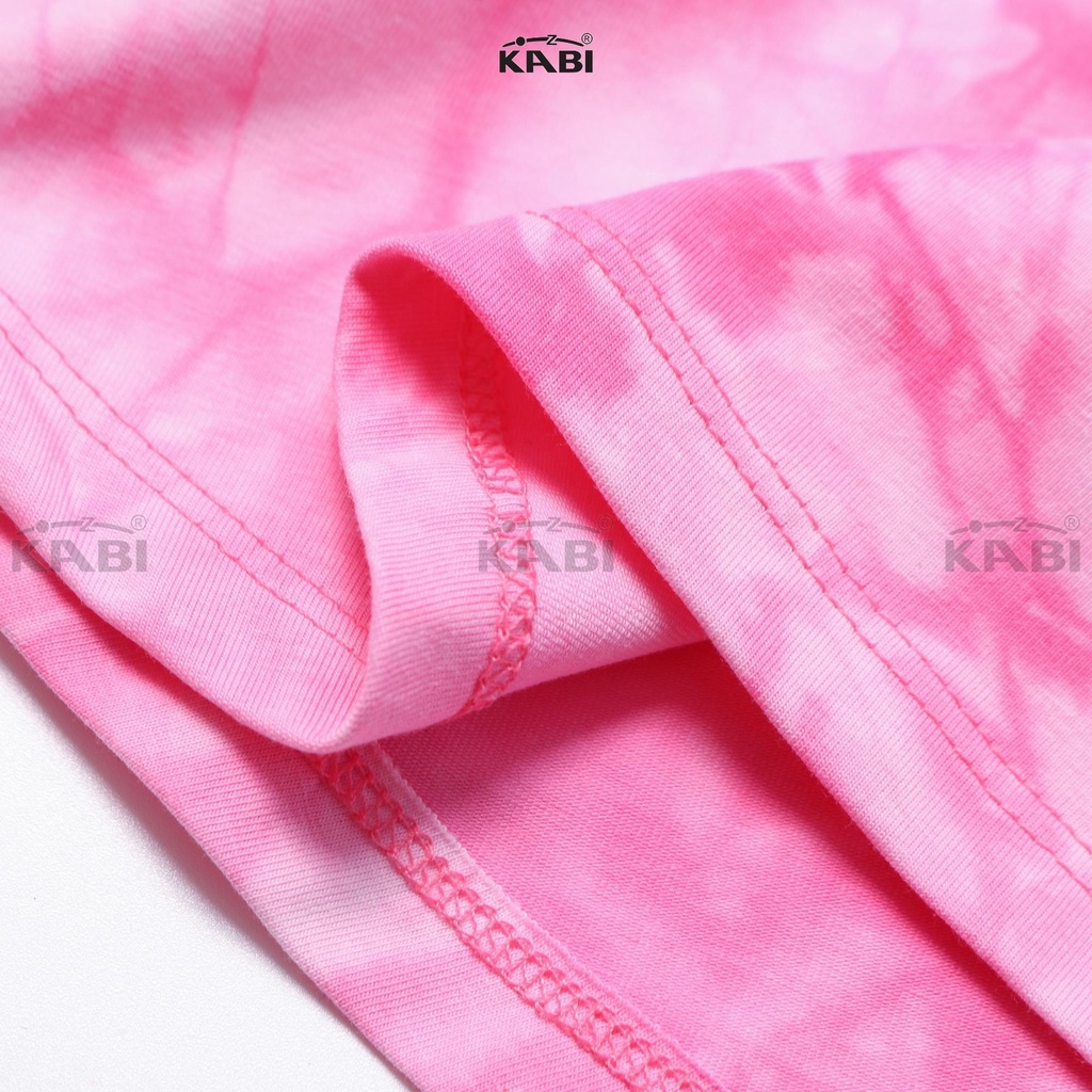 Đầm bé gái KABI đầm loang thun cotton tay ngắn cổ tròn thoáng mát dễ thương