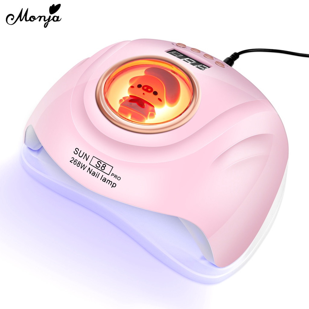 Máy Hong Khô Sơn Móng Tay Đèn móng tay Monja 268W 57 Đèn LED UV Cảm Biến Thông Minh