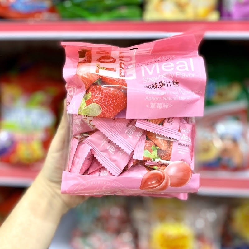 [ Ăn vặt ngon ] KẸO DẺO HOA QUẢ TOP FRUIT vị Soài / Dâu tây / Nho / Mix các vị gói 320g