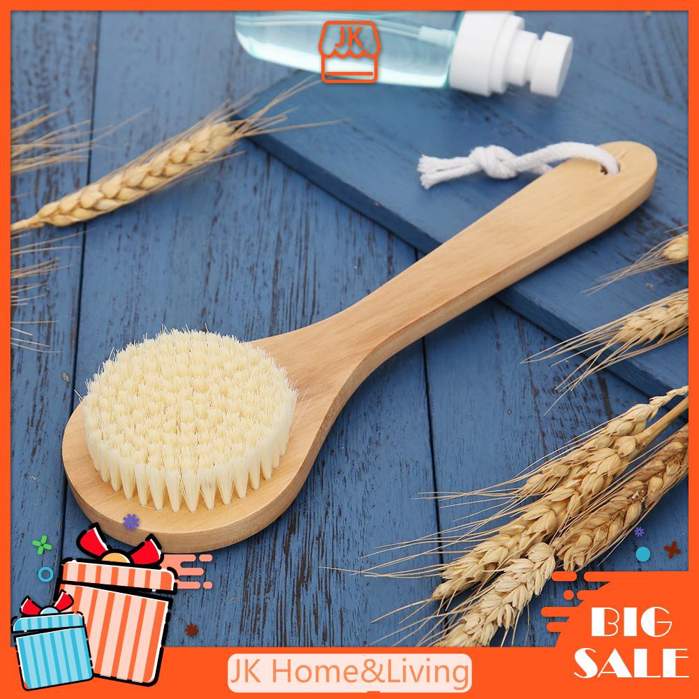 【Cash On Delivery】JK H&L Wooden Handle Bristle Bath Brush Shower Massage Exfoliating Body Brushes Muswanna