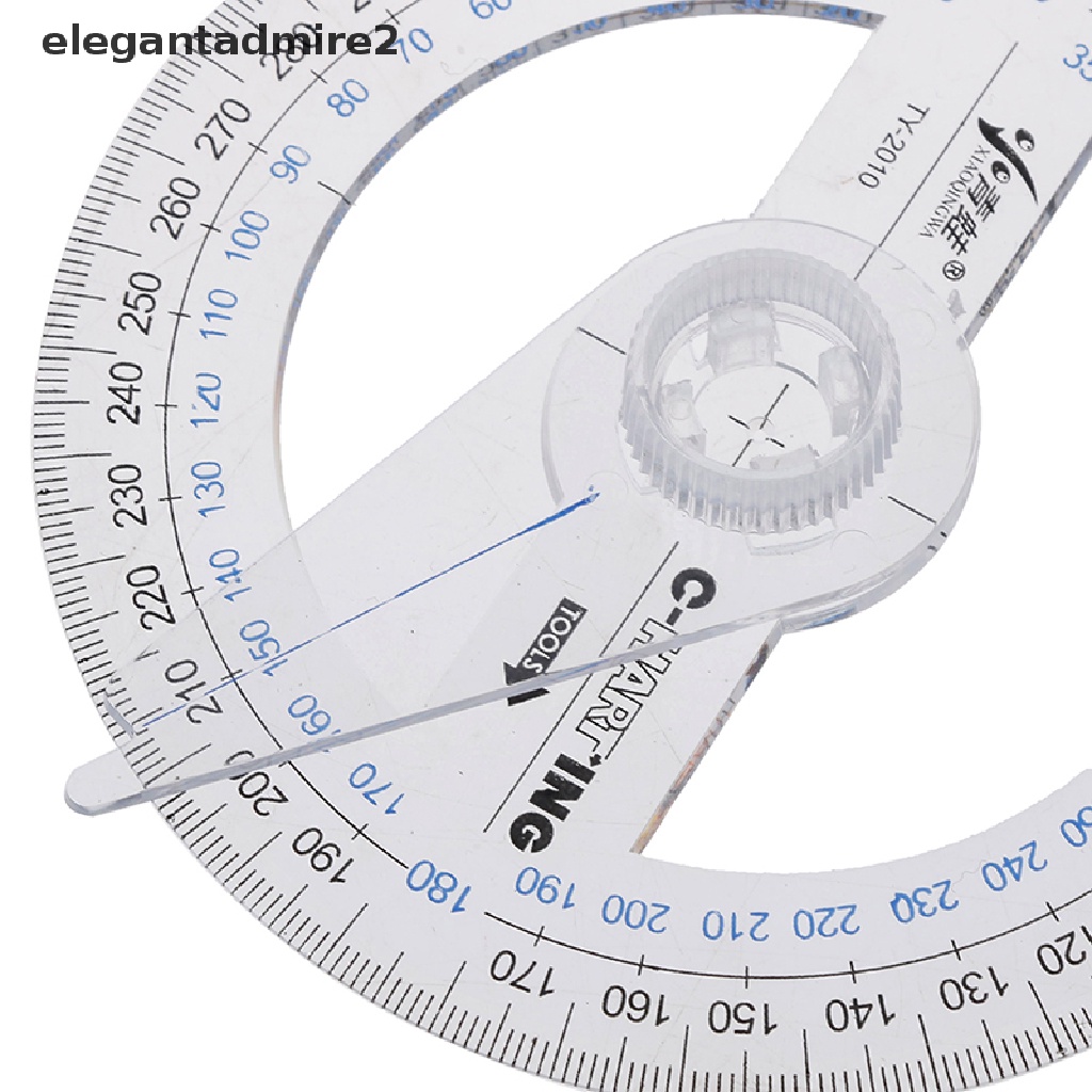 Thước Đo Góc 10cm Xoay 360 Độ Bằng Nhựa Tiện Dụng