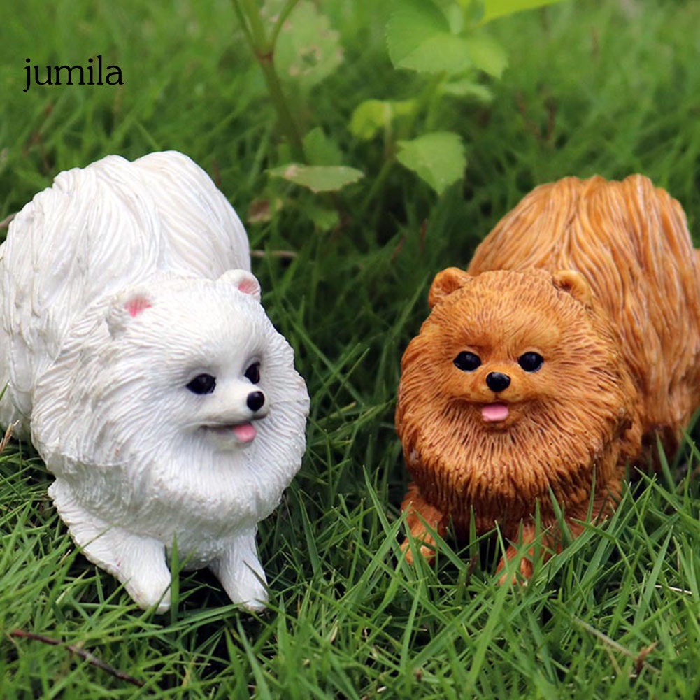 Mô hình chú cún pomeranian xinh xắn dùng trang trí nhà cửa