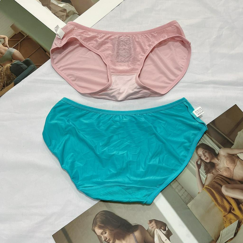Quần lót nữ thun lạnh trơn cao cấp 2105 cạp thấp lưng chất liệu mềm mịn thoáng mát size 40kg-55kg