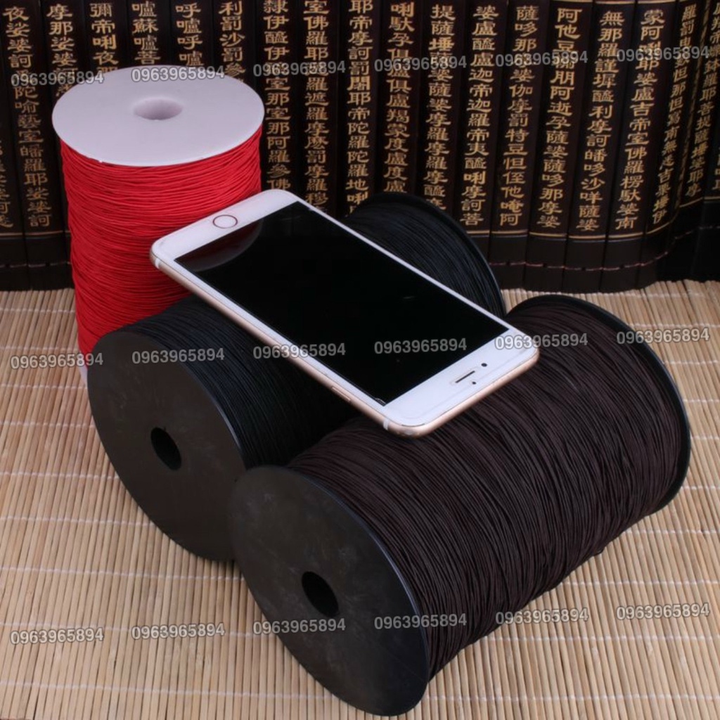 Cuộn Dây Dù Đại Co Giãn, lõi chun 1000 Mét - 800 - 750 Mét xâu chuỗi vòng gỗ, vòng đá - 5 màu cuộn lớn