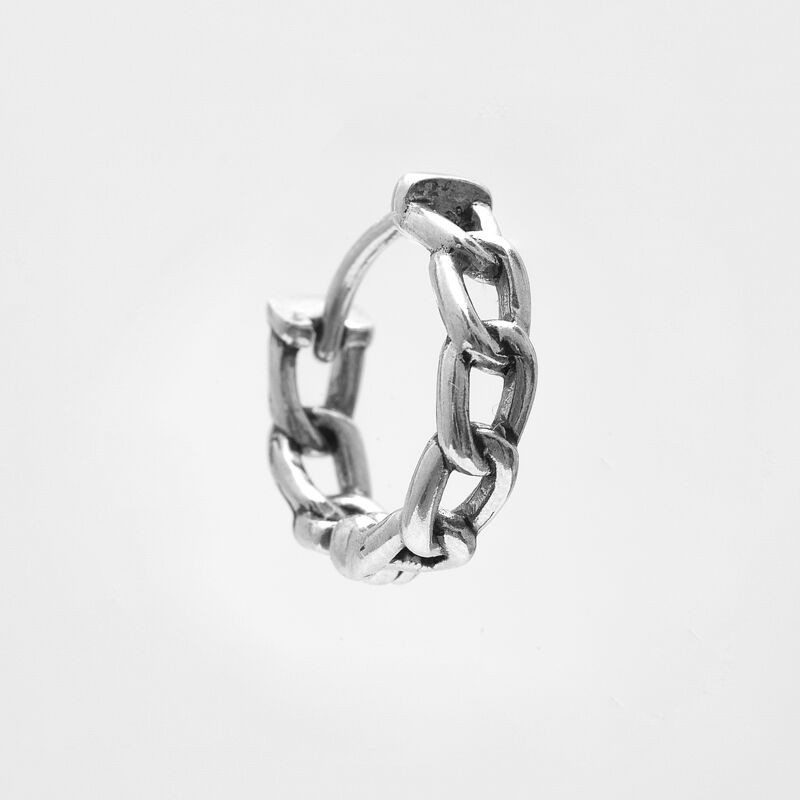 Khuyên tai vòng Twisted Chain Hoop