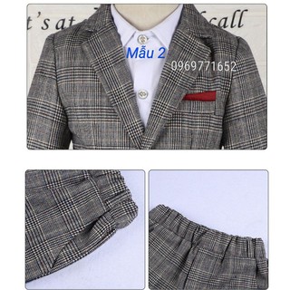 Bộ vest kẻ bé trai