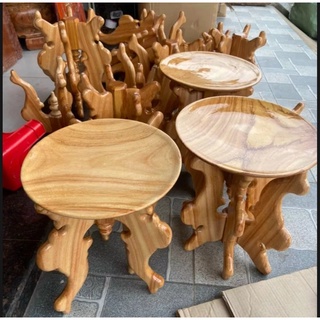 Chò gỗ 3 chân đặt đĩa trái cây thờ cúng bộ đĩa chò gỗ gõ cao 30cm - 35cm - 40cm