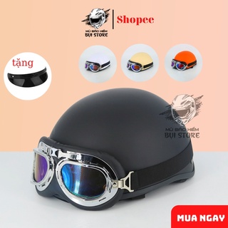 Mũ bảo hiểm nửa đầu, mũ 1/2 đầu lồng thoáng khí, freesize cao cấp