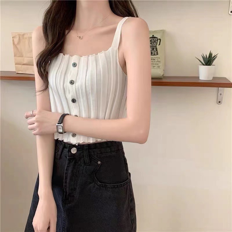 Áo hai dây SUXI màu trơn gợi cảm cho nữ