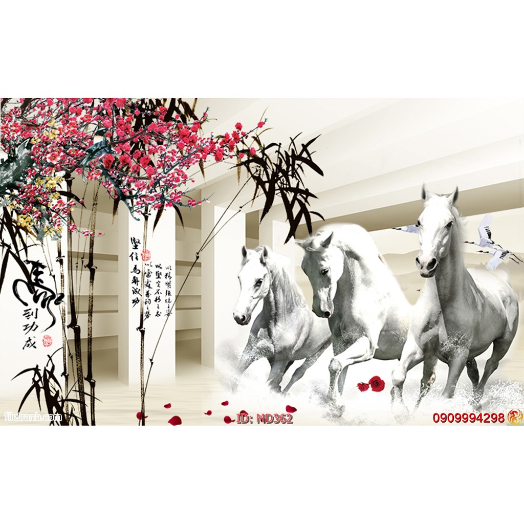 TRANH MÃ ĐÁO THÀNH CÔNG NHIỀU MẪU MỚI - TRANH DÁN TƯỜNG SONG LONG DECOR