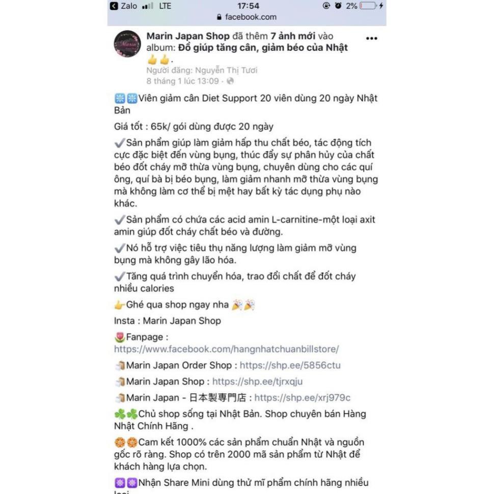 Viên giảm béo Diet Support 20 viên dùng 20 ngày Nhật Bản | BigBuy360 - bigbuy360.vn