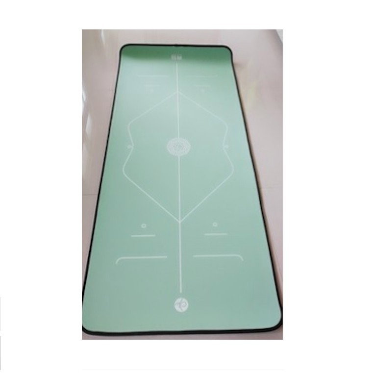 Thảm tập Yoga định tuyến chất NBR dày 10mm độ bám dính chắc, chống trơn trượt - Tặng kèm túi đựng