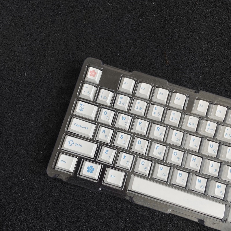 Bộ keycaps Fuyu/ song ngữ NHẬT profile cherry 128 nút cho bàn phím cơ