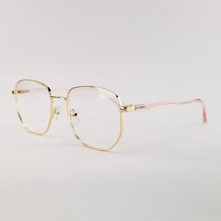  Gọng kính cận nữ nam mắt kim loại nhựa 7K6619 màu vàng hồng đen bạc. Tròng kính 0 độ chống ánh sáng xanh tia UV 