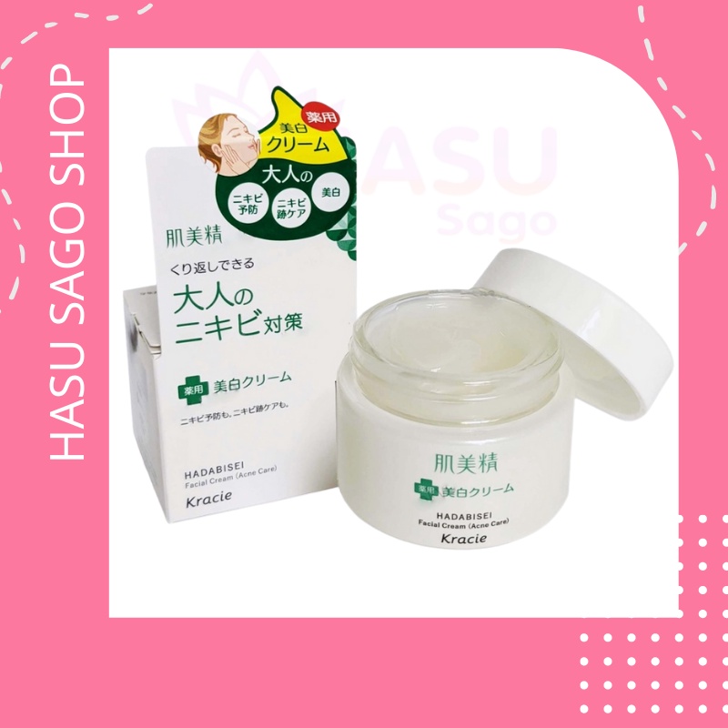 Kem Dưỡng Ngừa Mụn và Sáng Da Kracie Hadabisei Acne 50g - Nhật Bản