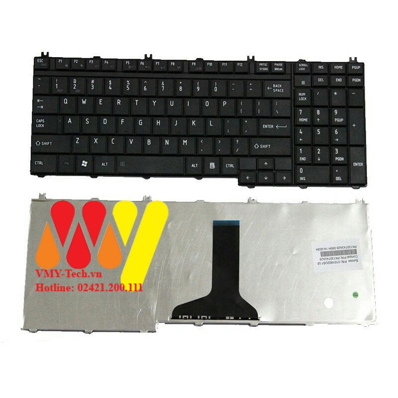 Bàn Phím Laptop Toshiba 500D 505, L350, L355D, S500, B650, B550, B450