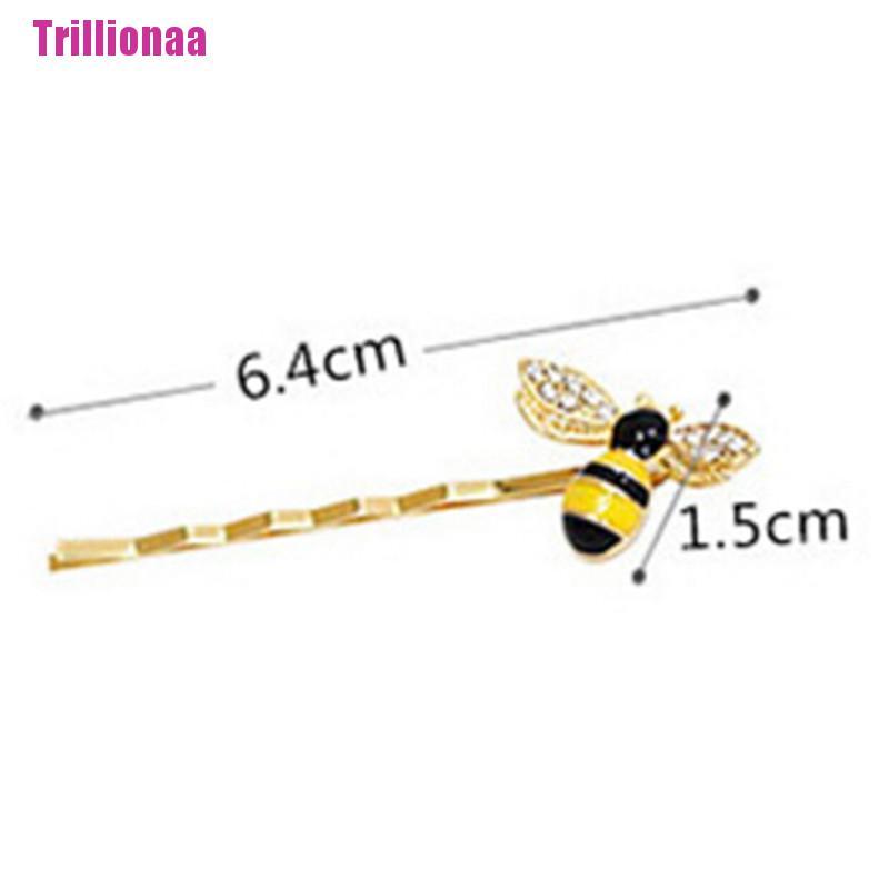 Kẹp Tóc Hình Chú Ong Đính Pha Lê Dễ Thương Cho Nữ