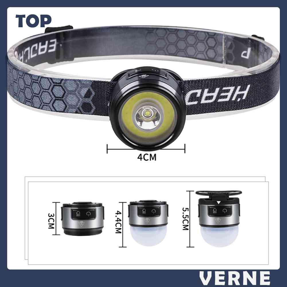 Đèn LED Đội Đầu VERNE 4 Trong 1 Chống Nước XPG + COB