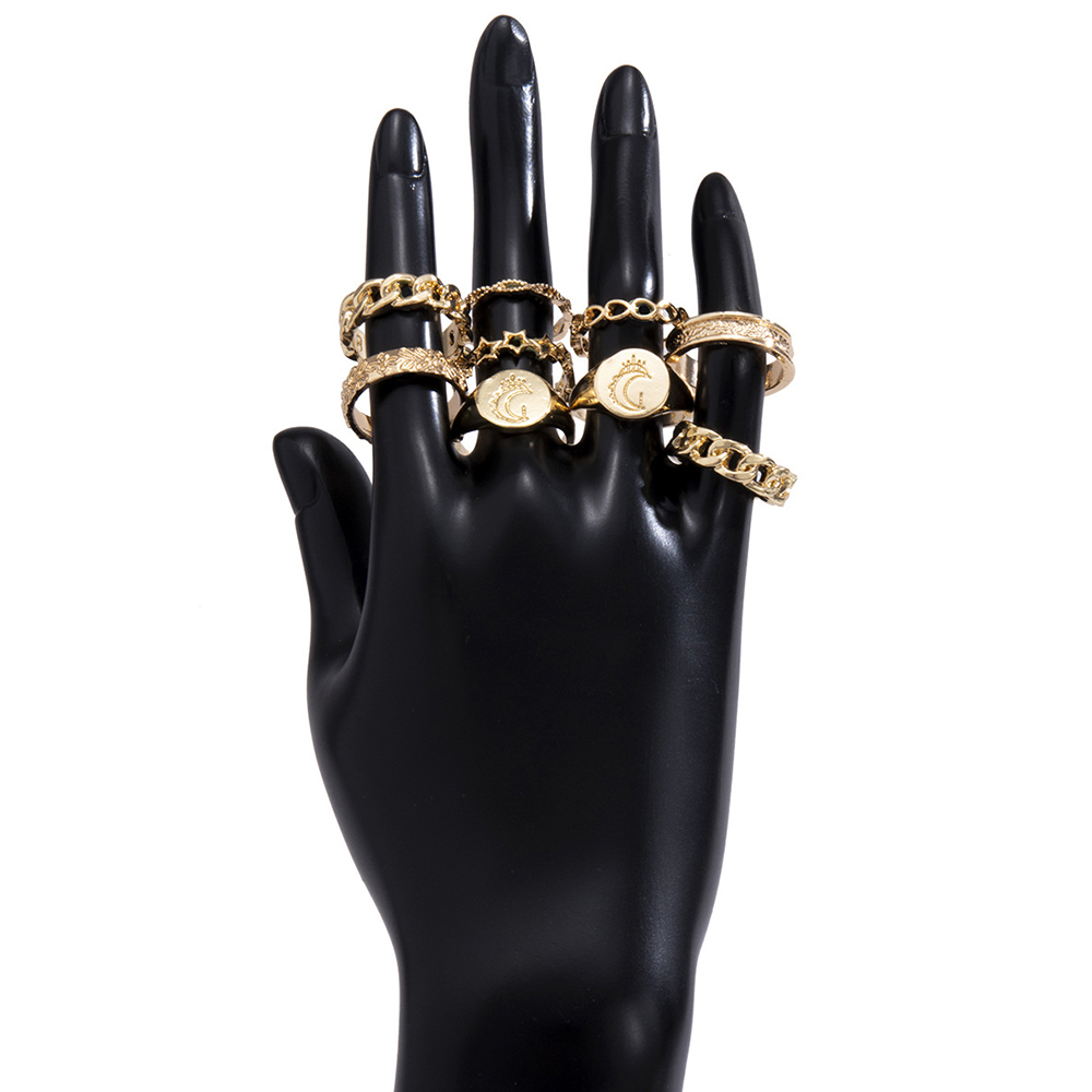 Set 9 nhẫn đeo khớp ngón tay phong cách boho cổ điển thời trang độc đáo cho nữ