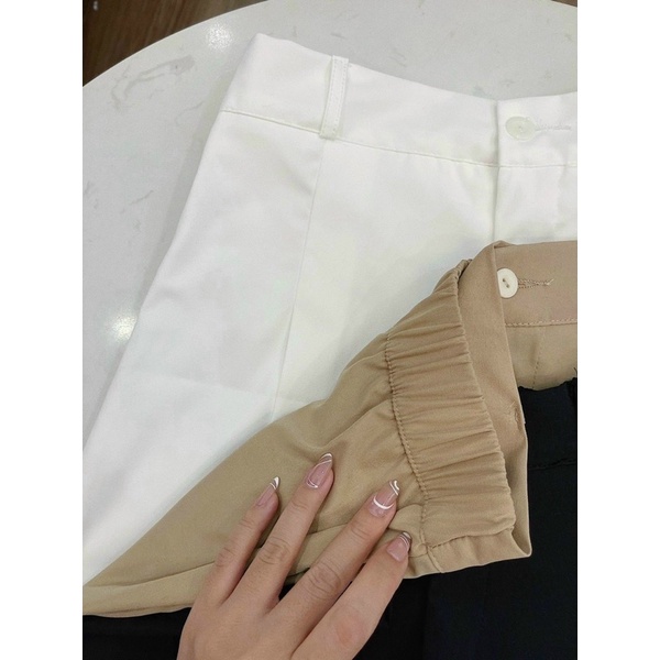 Quần giả váy kaki thô, sau lưng chun đẹp( kèm ảnh thật tự chụp)