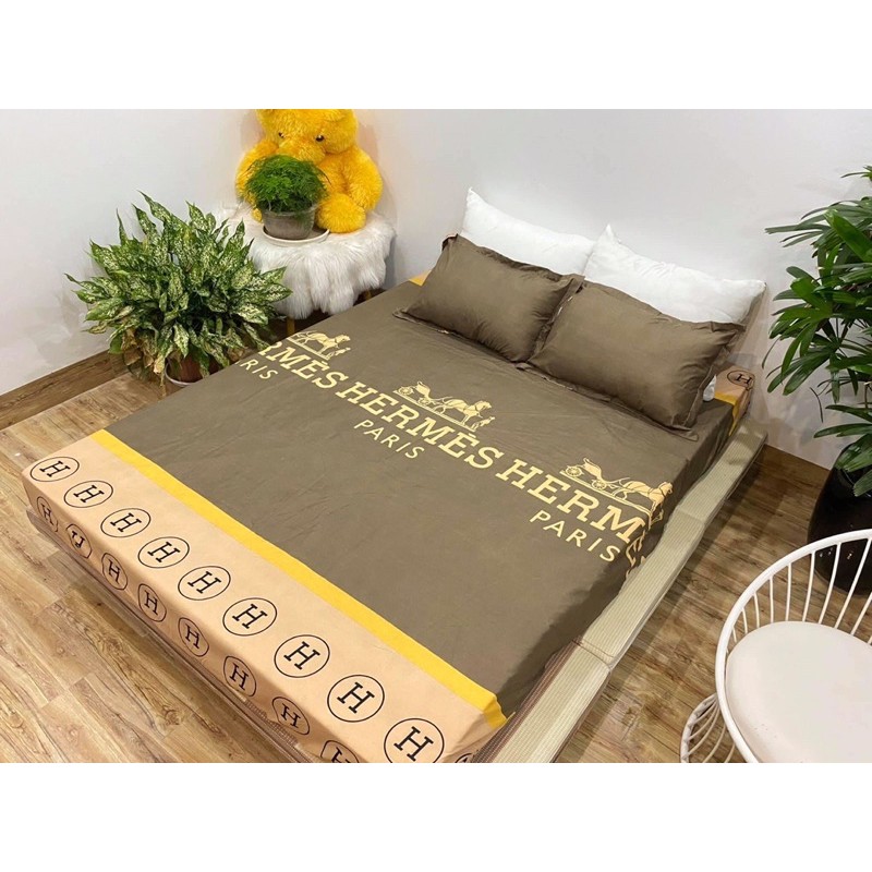 ⚡ RẺ NHẤT SHOPEE⚡ Sét Chăn Ga Hè + 2 Vỏ Gối Cotton Poly Siêu Thoáng Mát