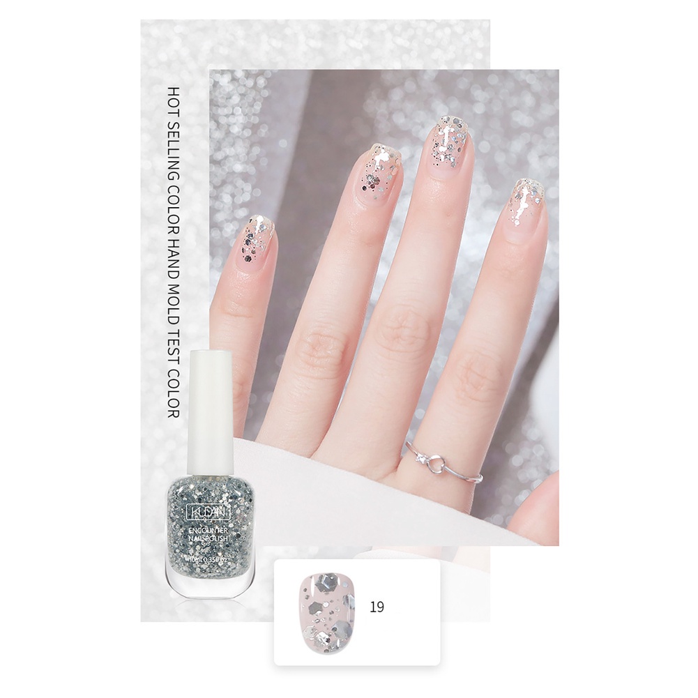 40 Màu Sơn Móng Tay Không Nướng Lâu Dài Chống Thấm Nước Nhanh Khô Không Độc Hại Không Vị 40 Màu Lấp Lánh Kim Sa Lấp Lánh Sơn Móng Tay Màu JULYSTAR