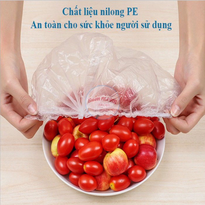 Túi Bọc thực phẩm tặng túi gấu dây rút siêu dễ thương 100 chiếc an toàn tiết kiệm tiện dụng co giãn tốt