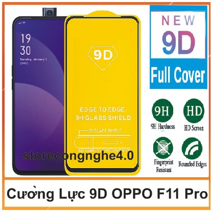 Oppo F11 Pro-Kính Cường Lực 9D Full Màn Hình