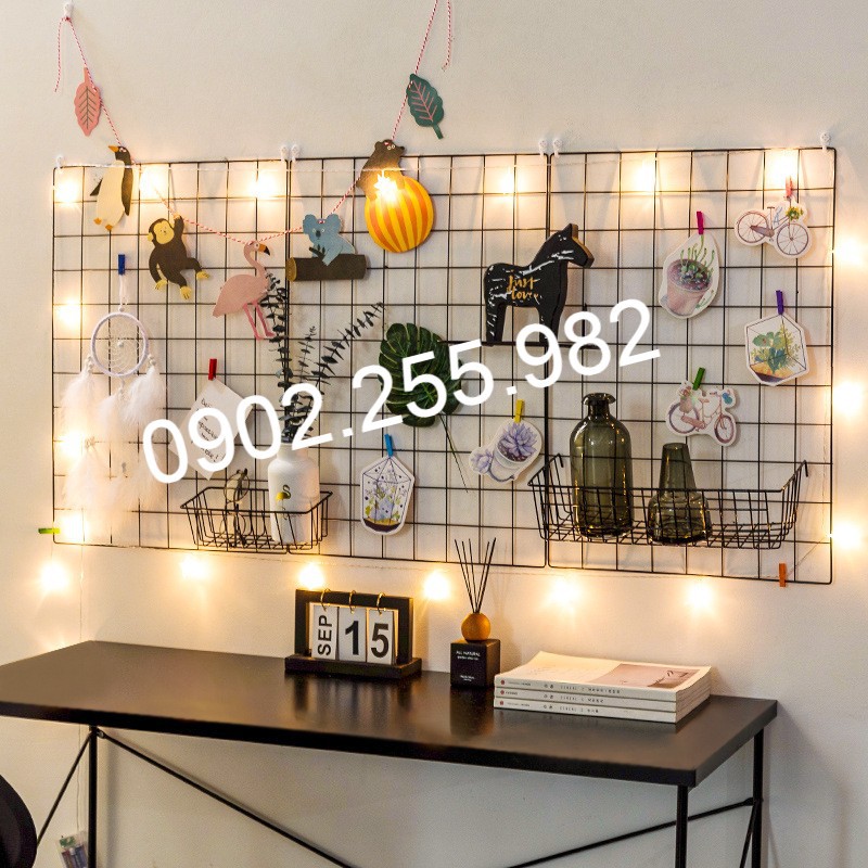 💚 COMBO LƯỚI THÉP DECOR KÈM GIỎ CÀI ĐA NĂNG - CHỤP HÌNH, TRANG TRÍ SIÊU ĐẸP