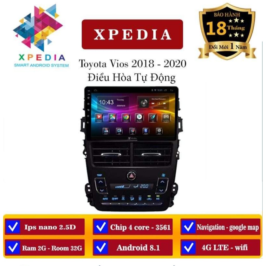 Màn hình ô tô DVD android 9 inch Xpedia X500