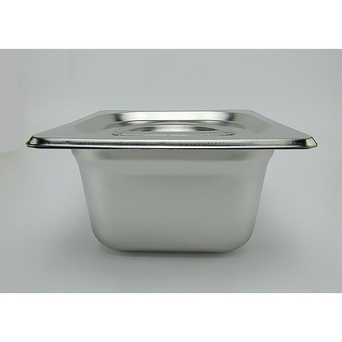 Khay buffet inox đựng thức ăn có nắp đậy, sâu 15 - 20cm inox 304.