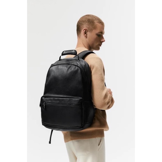 TINUONGSHOP - Ba lô laptop Zaria Leather Backpack - black