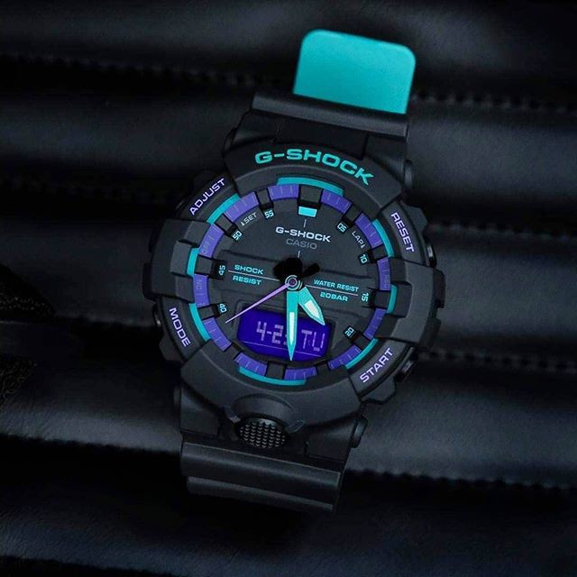 Đồng hồ nam Casio G-Shock GA-800BL-1ADR - kính chống đạn , chống nước ,  độ sâu 200m bảo hành 12 tháng