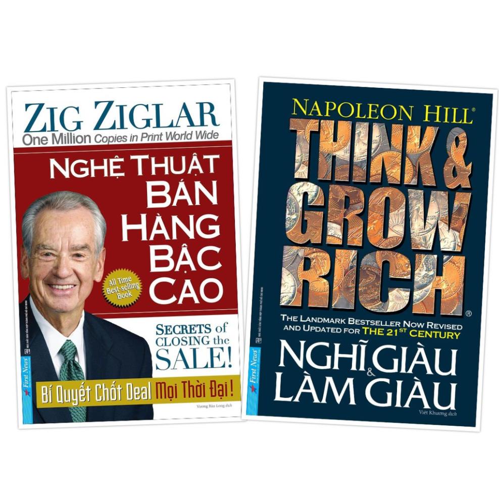 Sách - Combo Nghệ thuật bán hàng bậc cao + Nghĩ giàu và làm giàu - First News