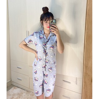 [Ảnh Thật] Đồ Bộ Pijama Đồ Mặc Nhà Kate Thái Loại 1, Bộ Mặc Nhà Nữ Lửng <60kg