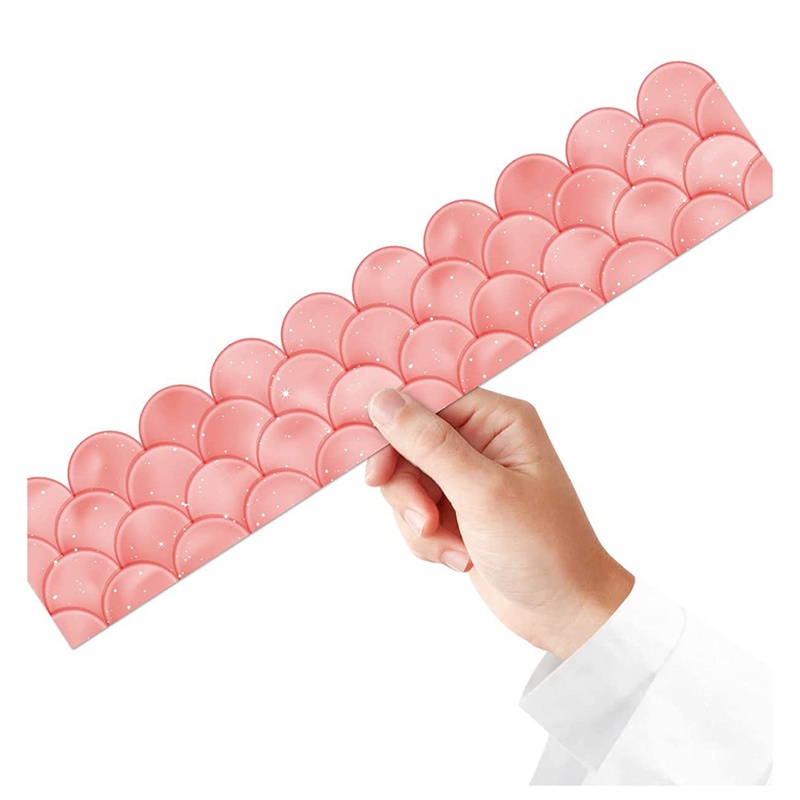 20m Ombre Scallops Bảng thông báo Đường viền Cầu vồng Đường viền thẳng Lớp học hoặc Trang trí trường học tại nhà