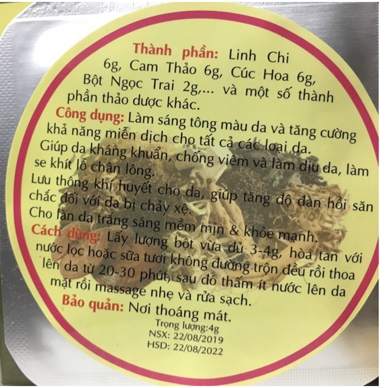 Mặt nạ dưỡng da trắng hồng thảo dược may new