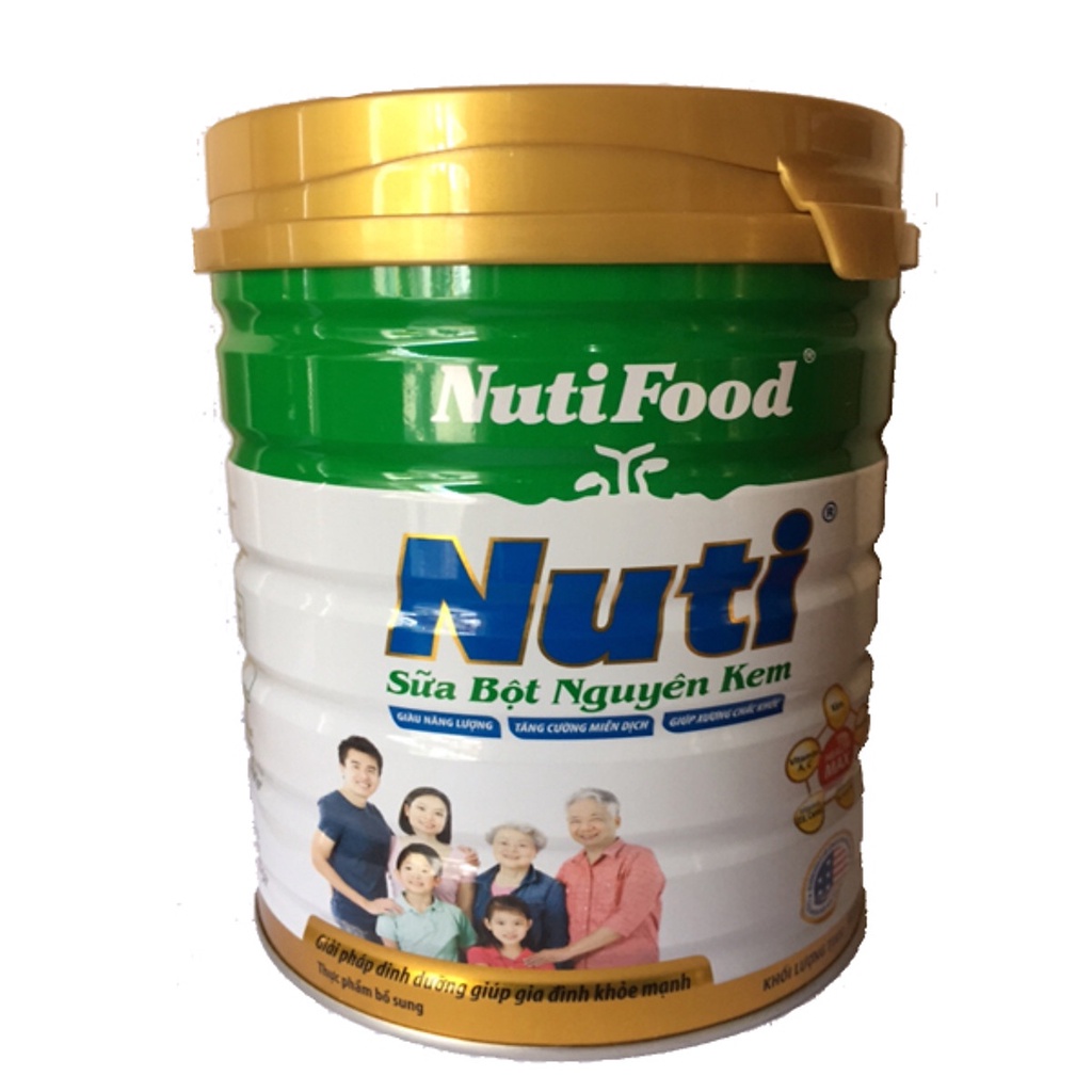 Combo 2 hộp Sữa bột nguyên kem Nutifood 900g mẫu mới  date 8/2024
