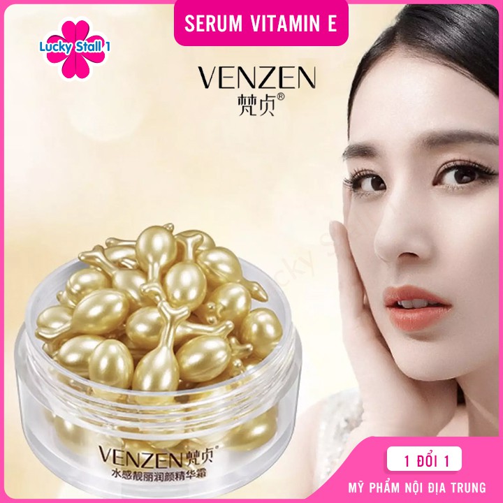 Vitamin E VENZEN Dưỡng Da Mịn Màng Căng Bóng - Mặt nạ VENZEN dạng viên cung cấp collagen dưỡng ẩm thu nhỏ lỗ chân lông