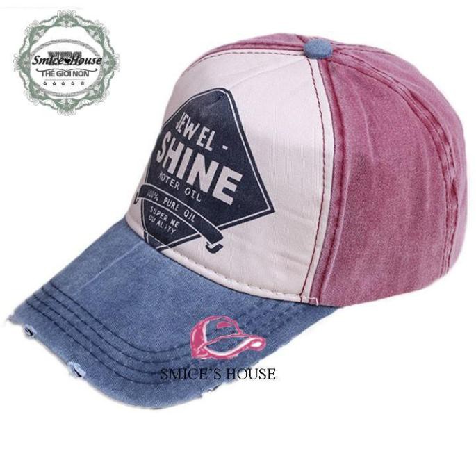 NÓN KẾT JEANS RÁCH SHINE CÁ TÍNH MŨ LƯỠI TRAI NAM NỮ