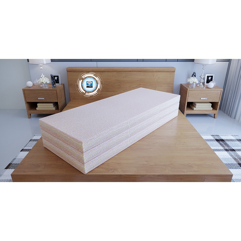 Nệm Bông Ép Gấp 3 Thông Hơi Kim Cương