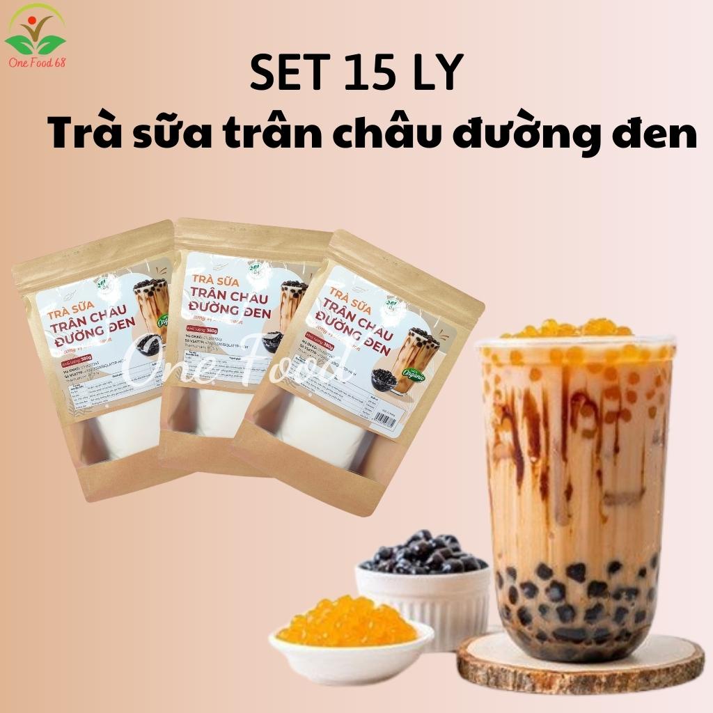 Set Trà Sữa Trân Châu Đường Đen Tự Pha, Set Nguyên Liệu Làm Trà Sữa 15 Ly, Onefood68