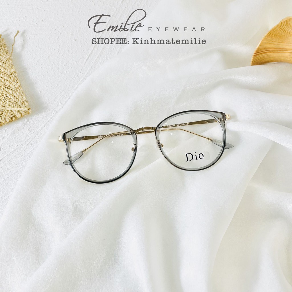Gọng kính tròn kim loại mảnh nhẹ Kính mắt Emilie phụ kiện thời trang 9228
