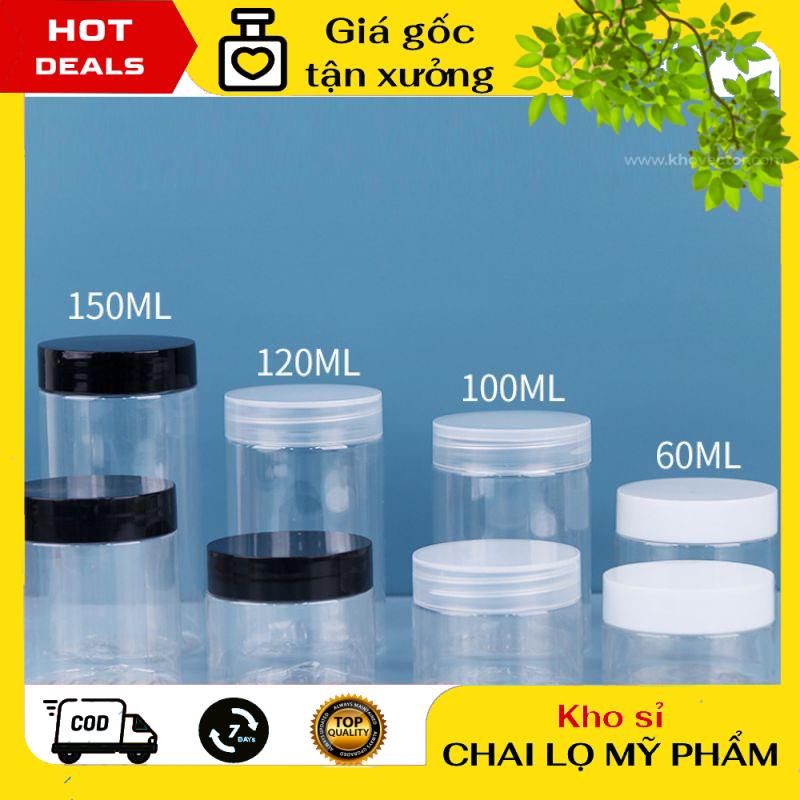 Hủ Đựng Kem ❤ GIÁ TẬN GỐC ❤ Hủ nhựa pet Trong Nắp Trong 50g 100g 200g 250g đựng mỹ phẩm, thực phẩm, đồ khô, ngũ cốc