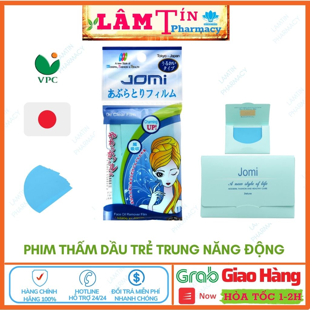 Phim thấm dầu JOMI acnes chinh hãng dùng cho mọi loại da, tiện dụng sản xuất tại nhật bản { Túi 70 lá }