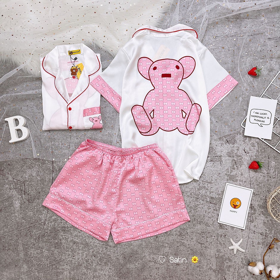 Đồ bộ satin đùi form 40-60kg