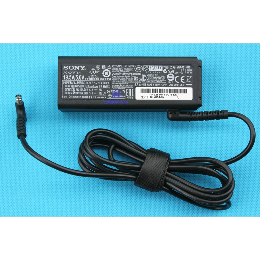 (ADAPTER) SẠC LAPTOP SONY 19.5V 2A (39W) và 5V 1A kích thước đầu ghim sạc 6.0 x 4.4 mm đầu ghim sạc có hít nam châm