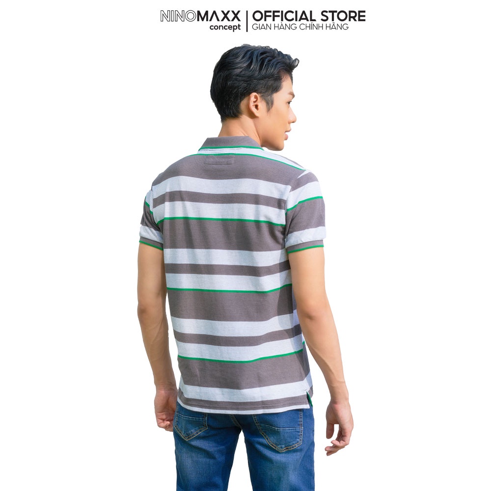 NINOMAXX Standard Polo - Áo Thun Polo Nam tay ngắn cổ bẻ có kẻ sọc 2010065